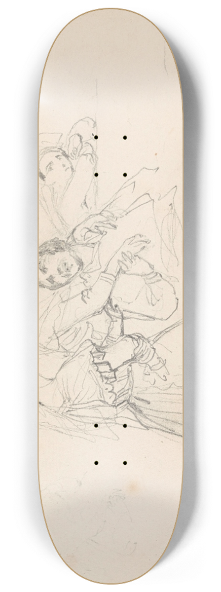 Nicaise De Keyser - Scene with a Man and Three Women 8.25 inch art skate deck