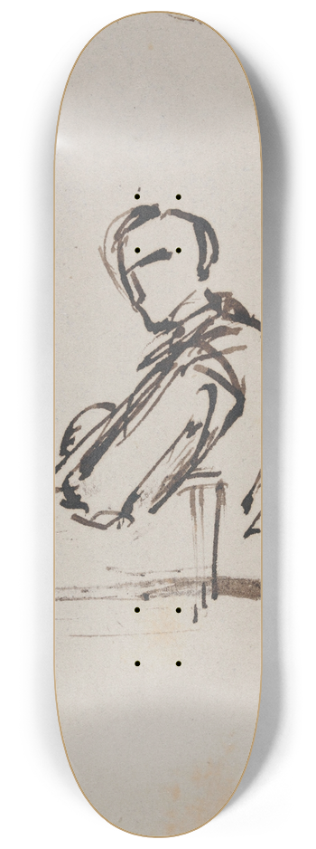 Nicaise De Keyser - Seated Man 8.25 inch art skate deck