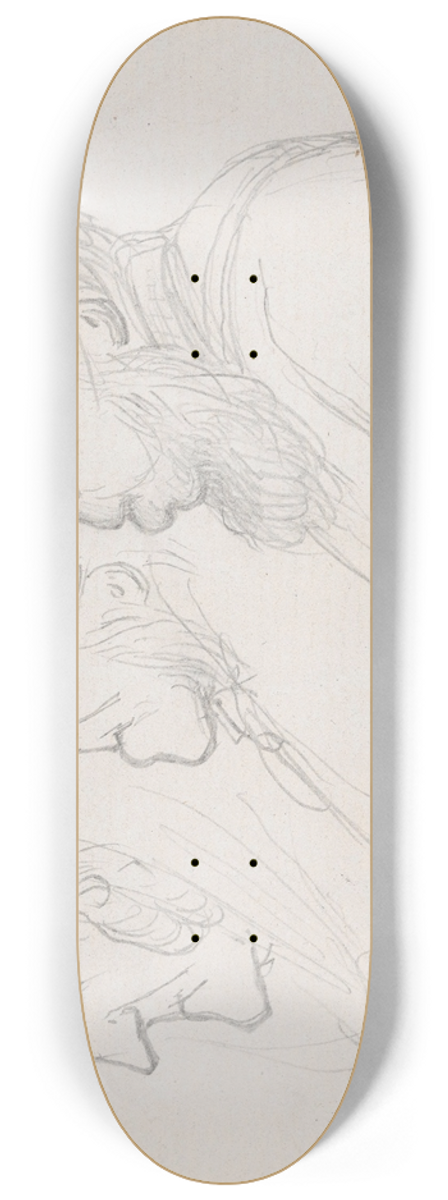 Nicaise De Keyser - Three Figures on a Steamer on the Rhine 8.25 inch art skate deck
