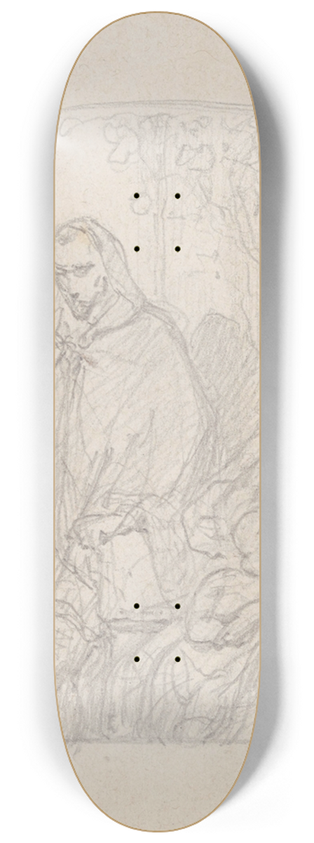 Nicaise De Keyser - Torquato Tasso, Dressed as a Sheperd, Visits his Sister Cornelia in Sorrento 8.25 inch art skate deck