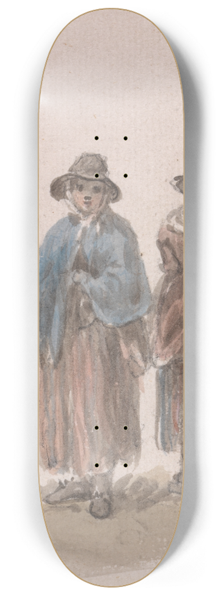 Nicholas Pocock - Welsh Peasant Women 8.25 inch art skate deck