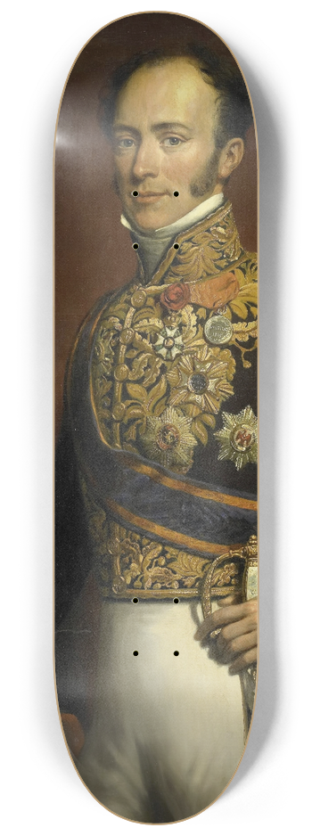 Nicolaas Pieneman - Portrait of Jan Jacob Rochussen, Governor-General of the Dutch East Indies 8.25 inch art skate deck