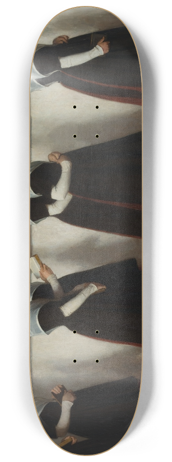 Nicolaas van der Waay - Amsterdamse weesmeisjes in een gang voor een stadsprofiel van Amsterdam 8.25 inch art skate deck