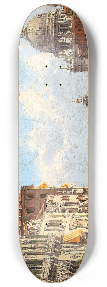 Antonietta Brandeis - Venice, a View of the Grand Canal from Santa Maria della Salute 8.25 inch art skate deck