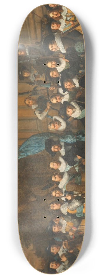 Nicolaes Eliasz. Pickenoy - Officers and other civic Guardsmen of the IVth District of Amsterdam, under the Command of Captain Jan Claesz van Vlooswijck and Lieutenant Gerrit Hudde 8.25 inch art skate deck