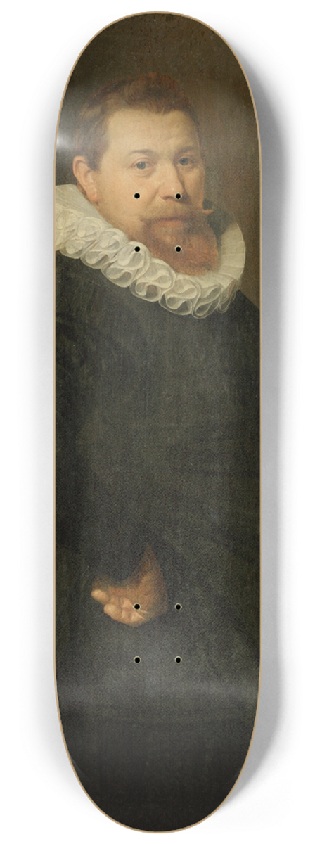 Nicolaes Eliasz. Pickenoy - Portrait of a man, called Jan van Foreest (1586-1651) 8.25 inch art skate deck