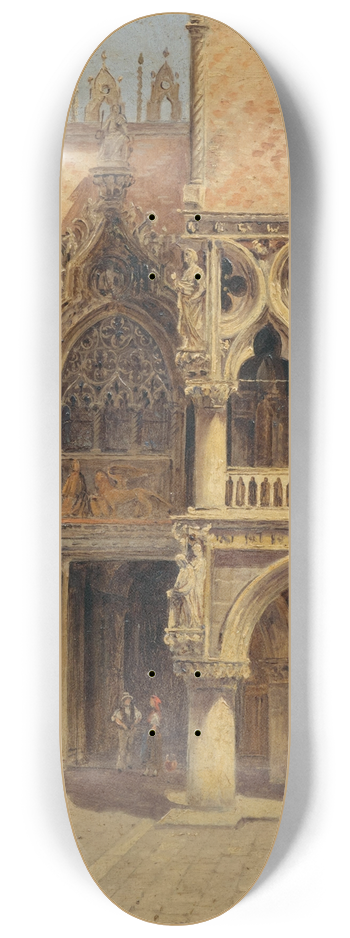 Antonietta Brandeis - Venice, Porta della Carta, Palazzo Ducale 8.25 inch art skate deck
