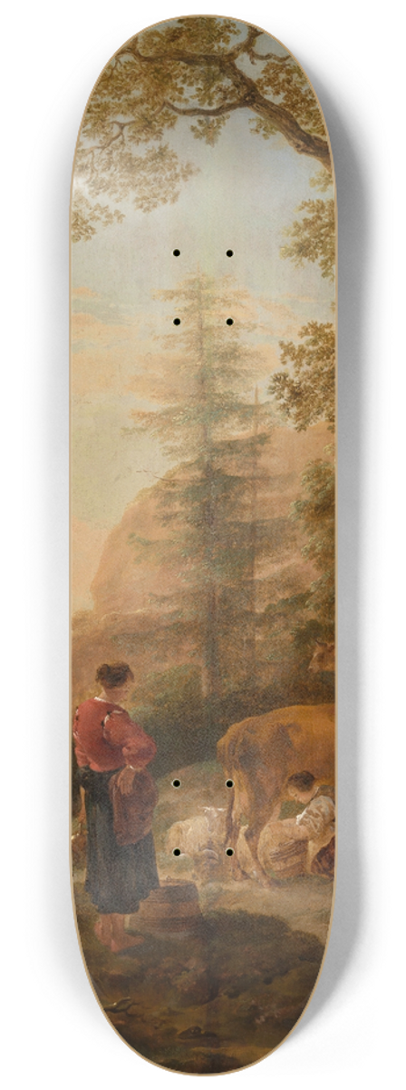 Nicolaes Pietersz. Berchem - Italian Landscape 8.25 inch art skate deck