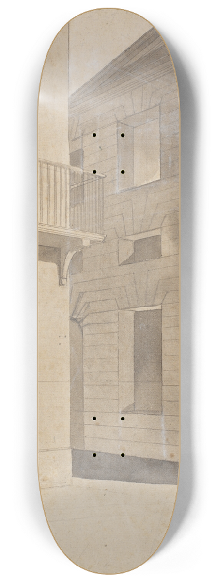 Nicolai Abildgaard - Antikt gadebillede Formodentlig et forarbejde til Terentsbilledet med den lyttene Chremes 8.25 inch art skate deck