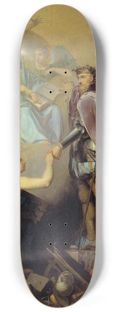 Nicolai Abildgaard - Christian III Succouring Denmark 8.25 inch art skate deck