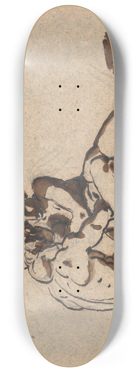 Nicolai Abildgaard - En mand og en kvinde, der omfavner og krtegner hinanden 8.25 inch art skate deck