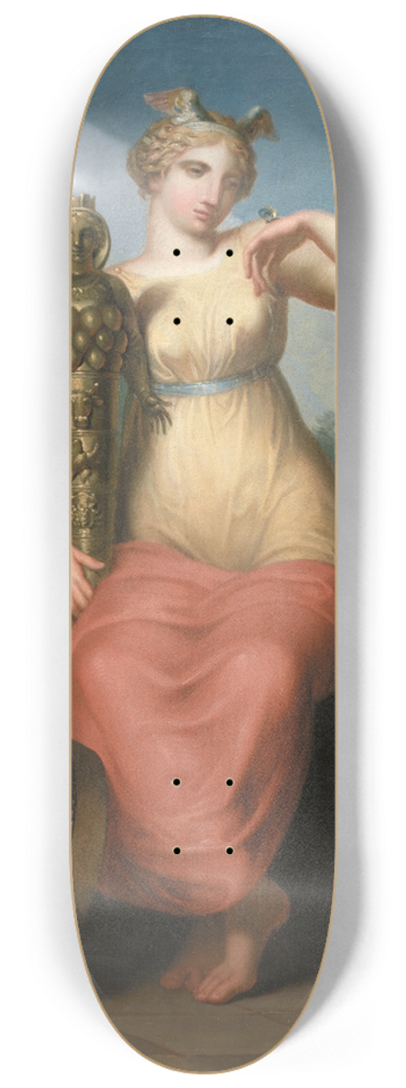 Nicolai Abildgaard - Philosophy. Allegorical figure. 8.25 inch art skate deck