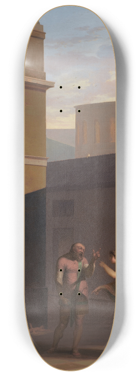 Nicolai Abildgaard - The Slave Davus and the Maid Mysis. From Terences Andria. 8.25 inch art skate deck
