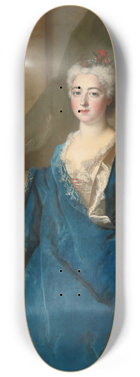 Nicolas de Largillire - Portrait of The BaronneDe Besenval 8.25 inch art skate deck