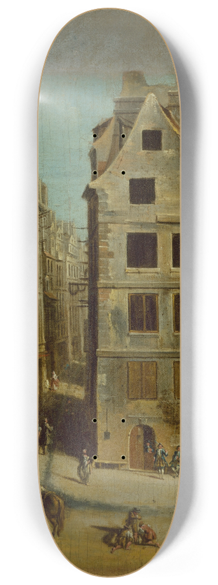 Nicolas Jean-Baptiste Raguenet - Le cabaret lImage Notre-Dame, place de Grve, actuelle place de lHtel de Ville 8.25 inch art skate deck