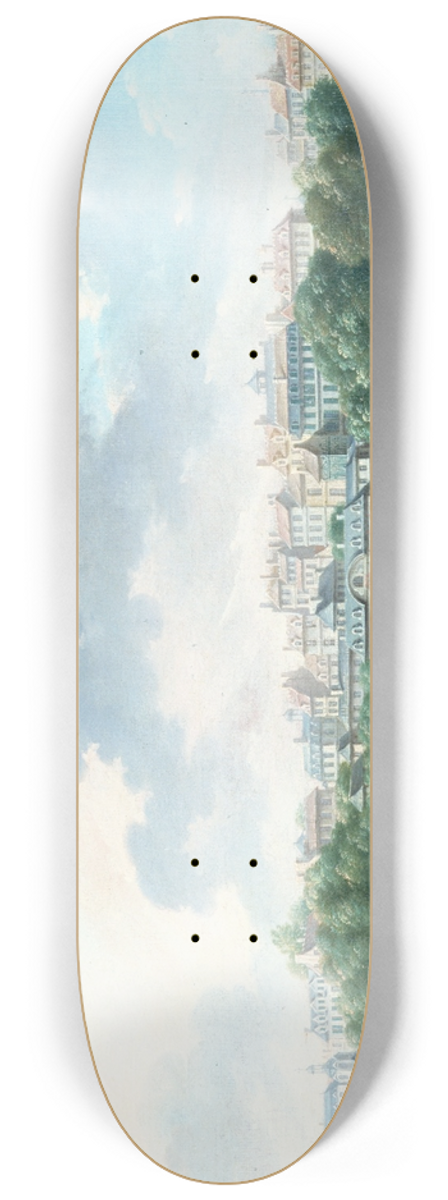 Nicolas Jean-Baptiste Raguenet - Le Quai et le Village de Passy, vus de la rive gauche 8.25 inch art skate deck