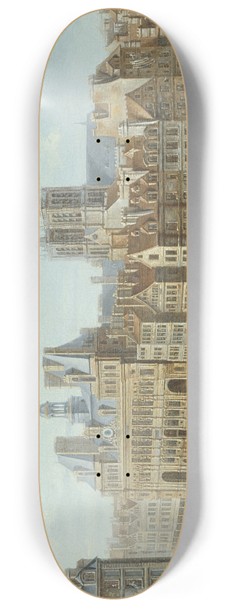 Nicolas Jean-Baptiste Raguenet - LHtel de Ville et la place de Grve (actuelle place de lHtel de Ville) 8.25 inch art skate deck