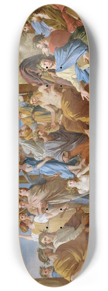Nicolas Poussin - El Parnaso 8.25 inch art skate deck