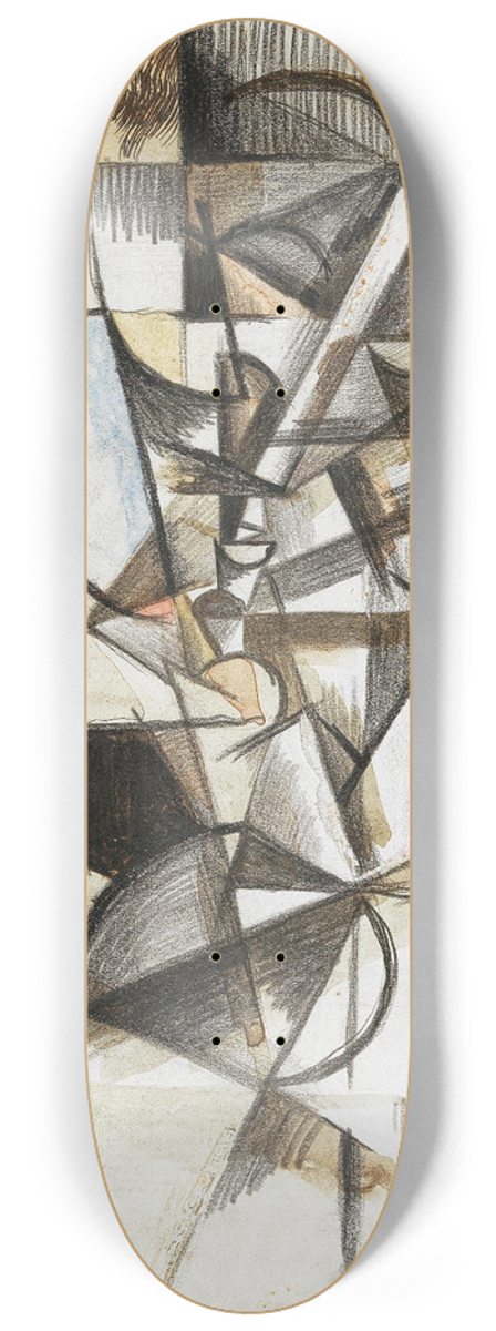 Antonin Prochzka - Cubist head 8.25 inch art skate deck