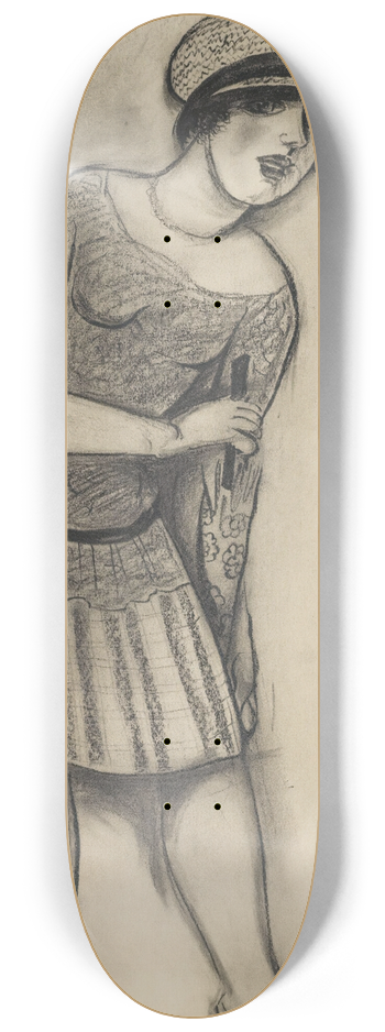 Antonin Prochzka - Lady with umbrella 8.25 inch art skate deck