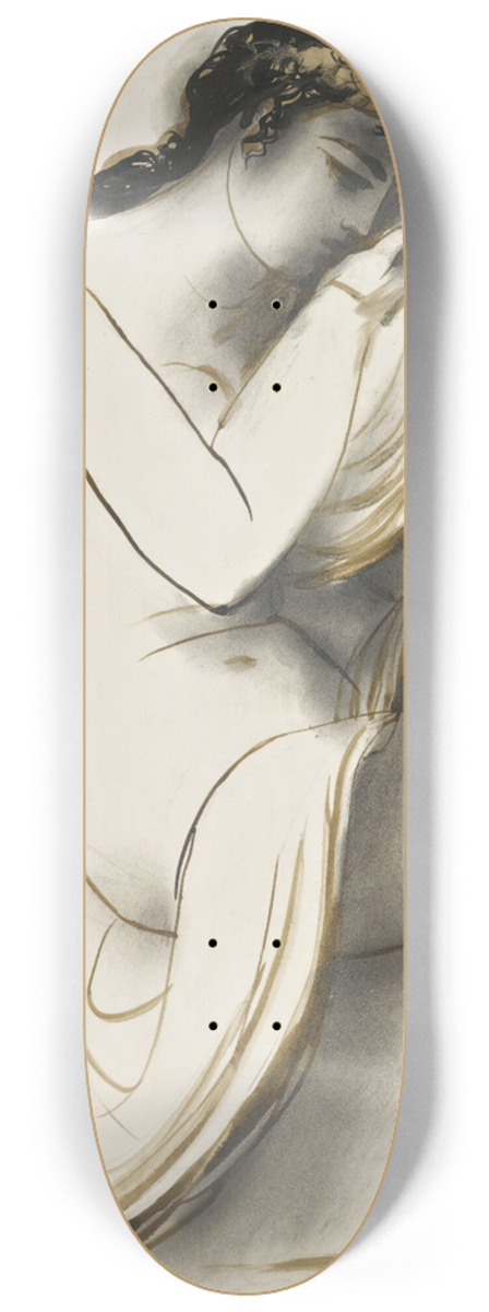 Antonin Prochzka - Nude With Drapery 8.25 inch art skate deck