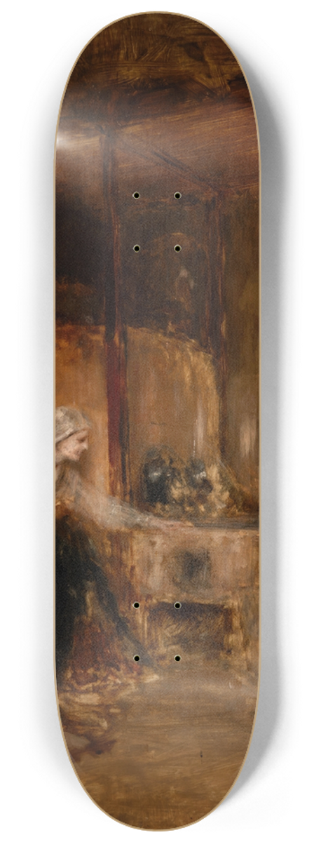 Nikolaos Gyzis - Mre au berceau 8.25 inch art skate deck