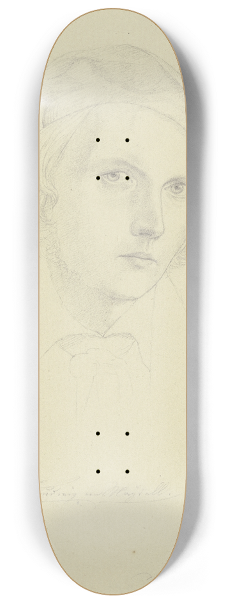 Nikolaus Hoff - Bildnis des Historienmalers Ludwig von Maydell, dem Freund Ludwig Richters in Rom 8.25 inch art skate deck