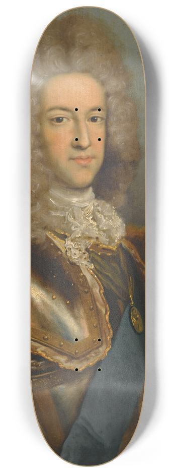 Antonio David - Portrait of Prince James Edward Stuart, The Old Pretender 8.25 inch art skate deck
