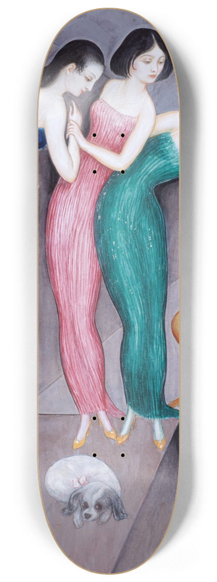 Nils Dardel - Dreams and Fantasies no.1 (The Skittle Alley) 8.25 inch art skate deck