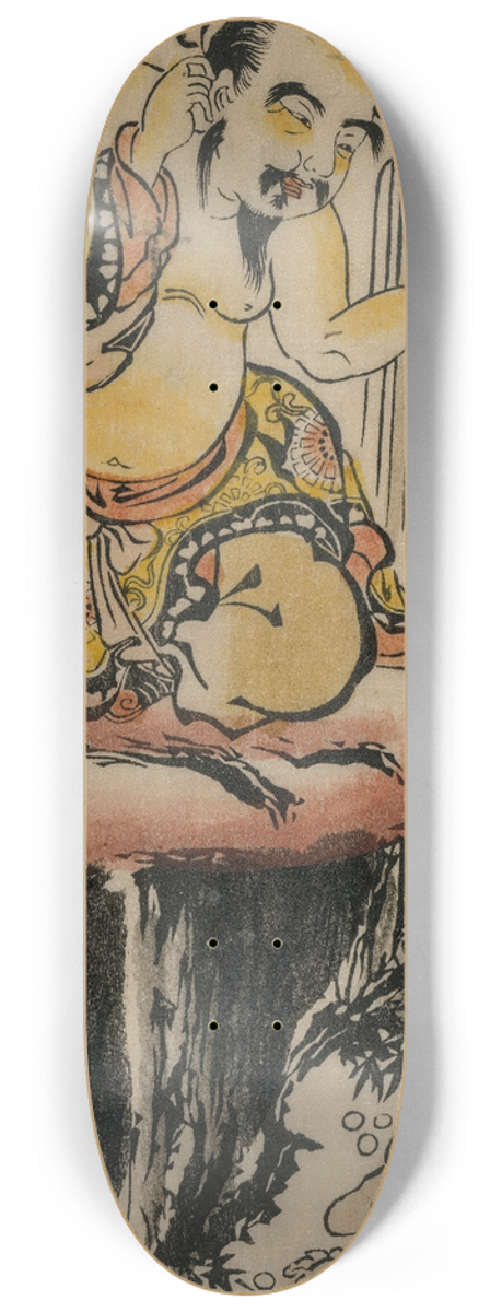 Nishimura Shigenaga - Xu You Rinsing his Ear at a Waterfall 8.25 inch art skate deck