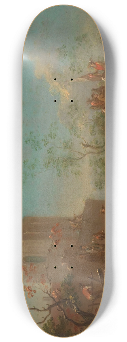 Norbert Joseph Carl Grund - Festlicher Zug vor einer Kirche 8.25 inch art skate deck