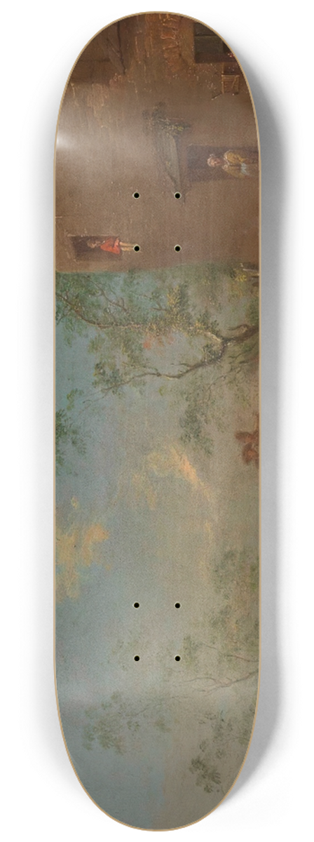 Norbert Joseph Carl Grund - Tanz vor der Schenke (nach der Hochzeit) 8.25 inch art skate deck