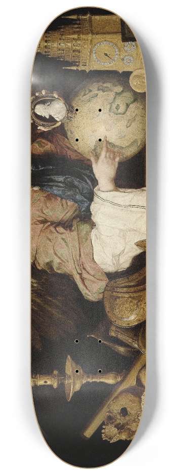 Antonio de Pereda - Allegory of Vanity 8.25 inch art skate deck