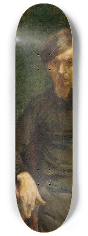 Oda Krohg - Portrait of the Swedish Painter Ivar Arosenius 8.25 inch art skate deck