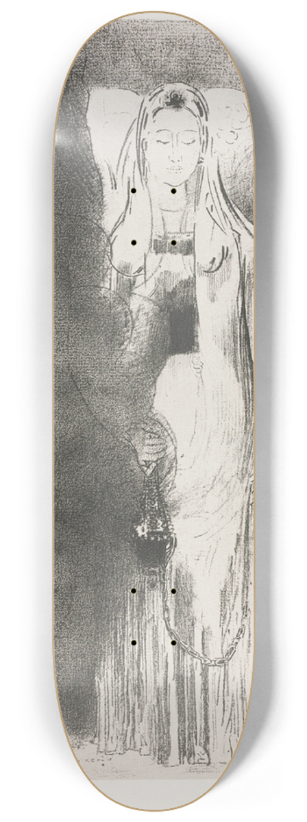 Odilon Redon - And the Angel Took the Censer 8.25 inch art skate deck
