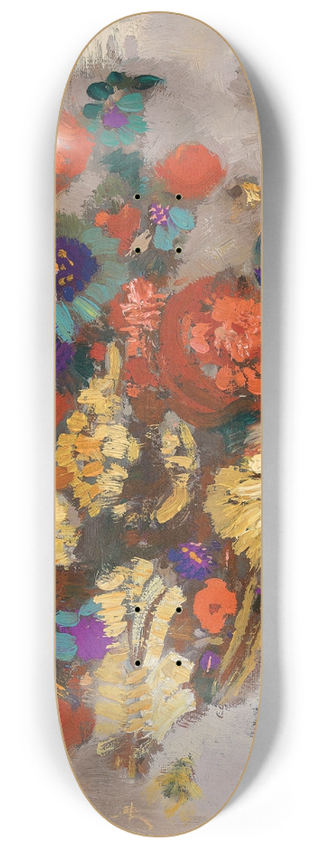 Odilon Redon - Bouquet de fleurs 8.25 inch art skate deck