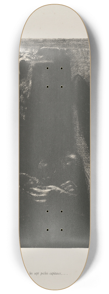 Odilon Redon - Cest le Diable 8.25 inch art skate deck