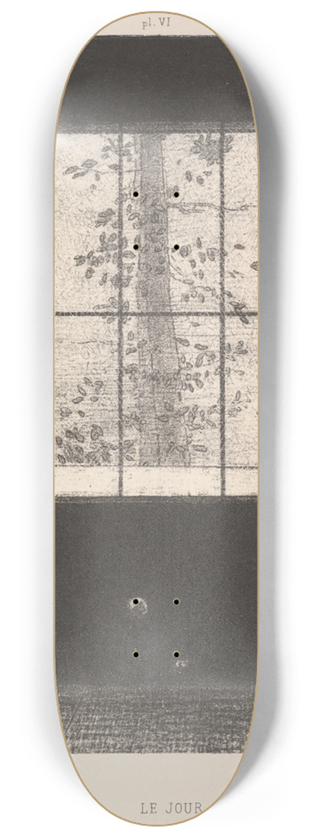 Odilon Redon - Day (Le Jour), from the series, Dreams (Songes), plate VI 8.25 inch art skate deck