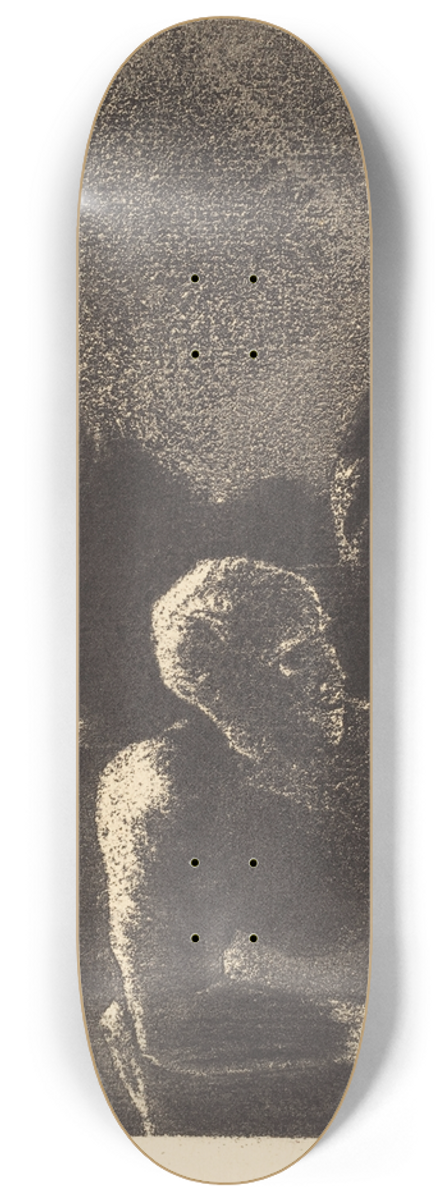 Odilon Redon - Gloire et louange a toi, satan, dans les hauteurs du ciel ou tu regnas, et dans les profondeurs de lenfer, ou vaincu, tu reves en silence! 8.25 inch art skate deck