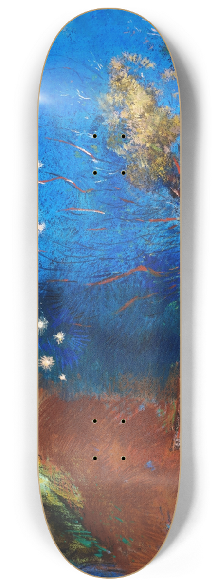 Odilon Redon - La mort de Bouddha 8.25 inch art skate deck