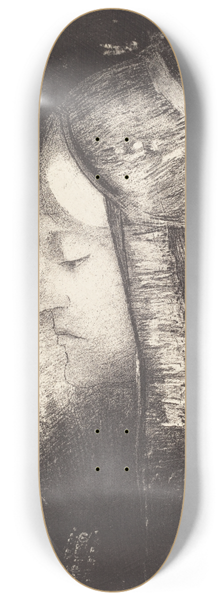 Odilon Redon - Profil de lumiere (Profile of light) 8.25 inch art skate deck