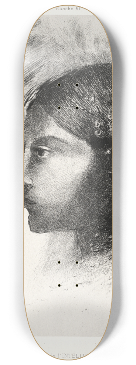 Odilon Redon - Upon Awakening I Saw the Goddess of the Intelligible with Her Severe and Hard Profile 8.25 inch art skate deck