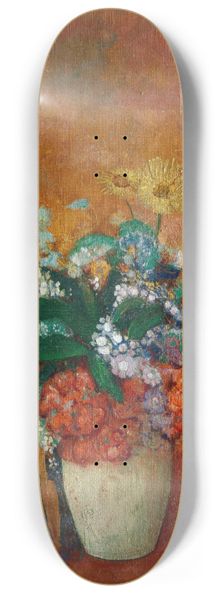 Odilon Redon - Vase of Flowers 8.25 inch art skate deck