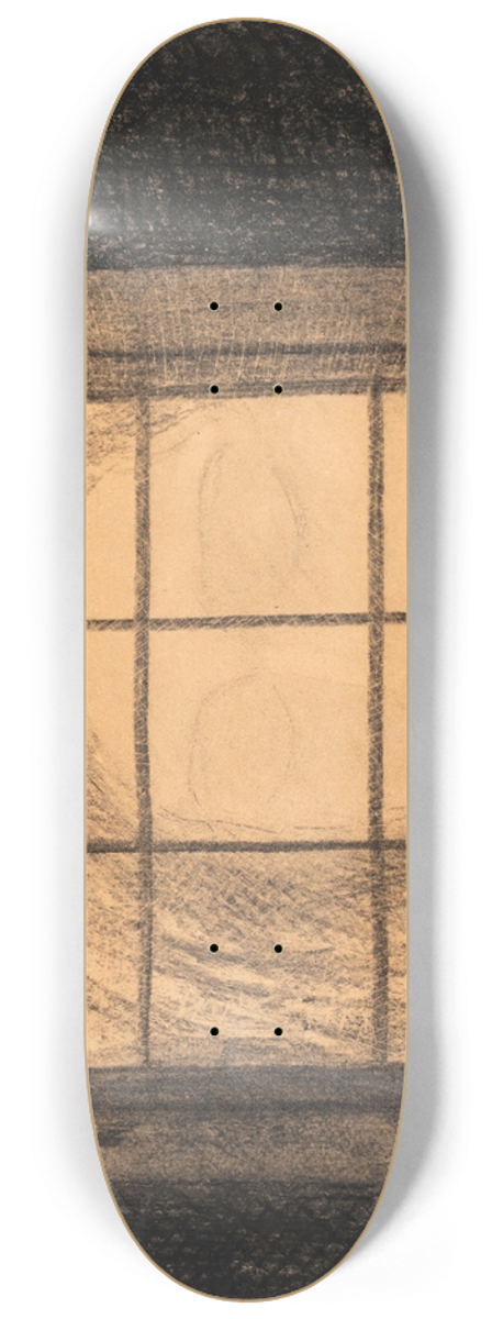 Odilon Redon - Visage derrire une fentre 8.25 inch art skate deck