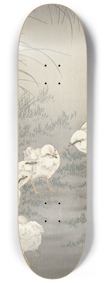 Ohara Koson - Five chicks 8.25 inch art skate deck