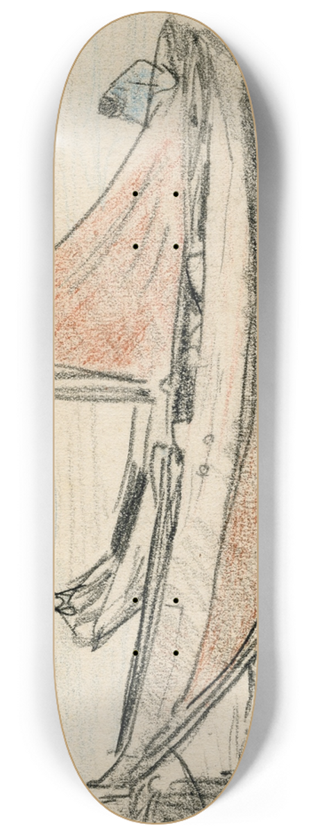 Adolf le Comte - Op de oever getrokken schuit 8.25 inch art skate deck