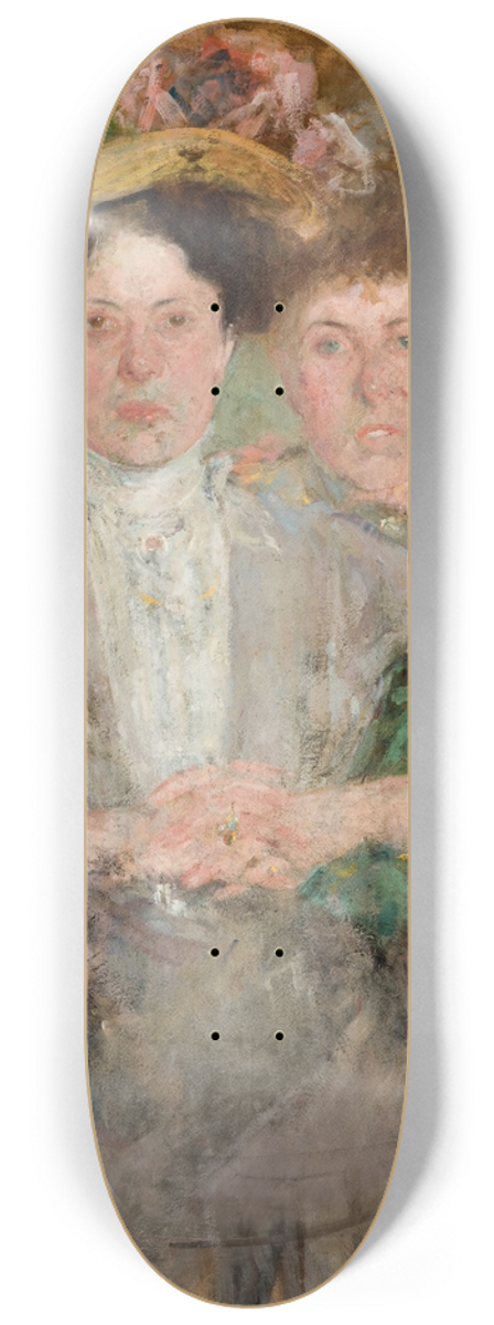 Olga Boznanska - Portrait of Two Young Ladies 8.25 inch art skate deck