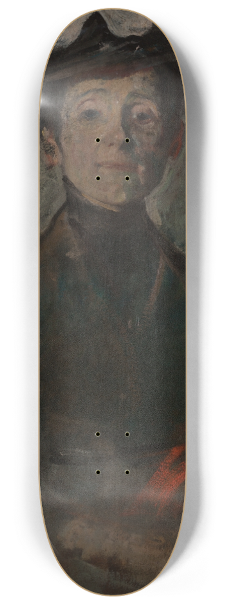 Olga Boznanska - Self-Portrait with Flowers 8.25 inch art skate deck