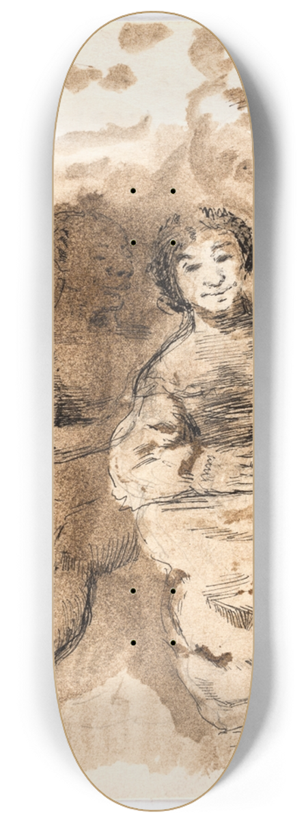 Oluf Hartmann - En ngen mand og en pkldt kvinde 8.25 inch art skate deck