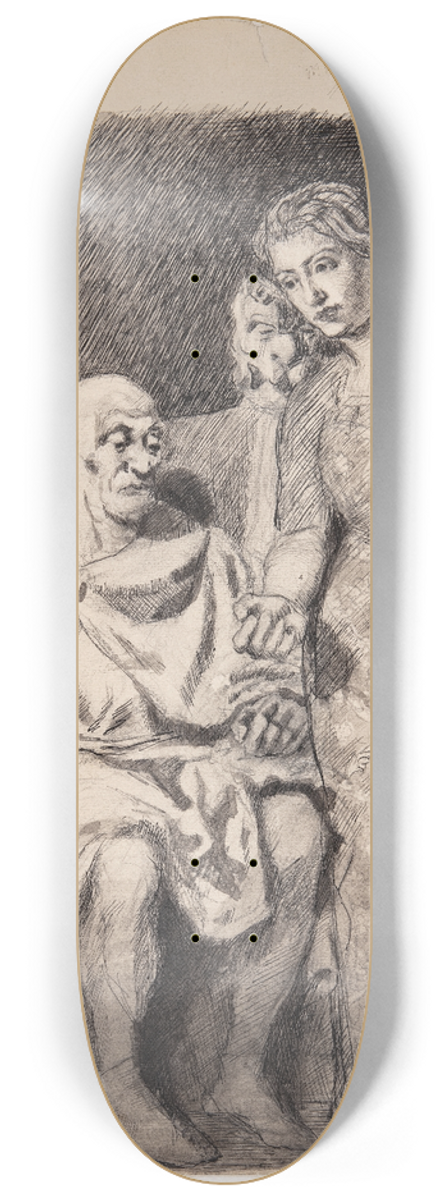 Oluf Hartmann - Motiv fra nordisk historie eller mytologi 8.25 inch art skate deck